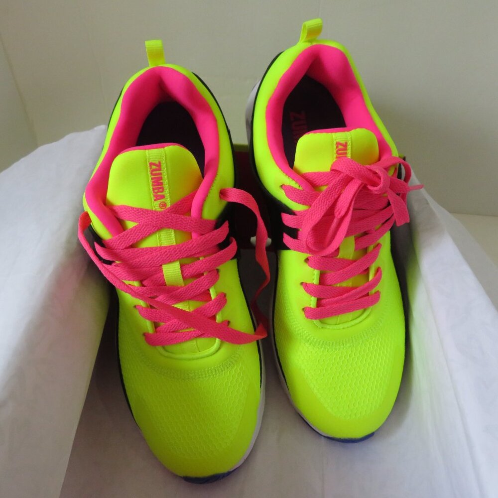 Zumba Air Boost Sneakers - Women's Size 8.5 Yellow/Pink
